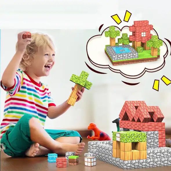 Magnetic Building Blocks - 100 pcs