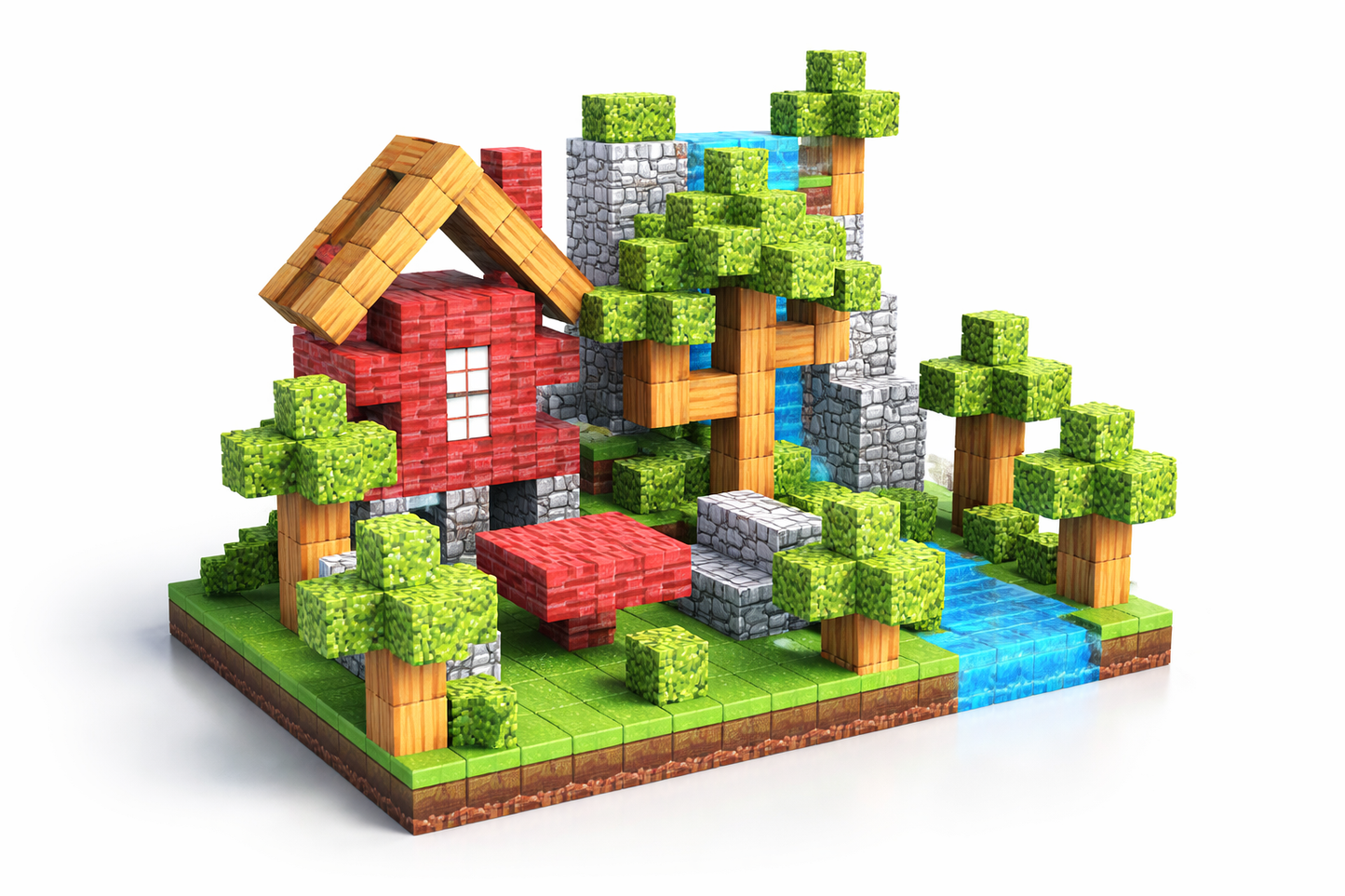 Magnetic Building Blocks - 100 pcs